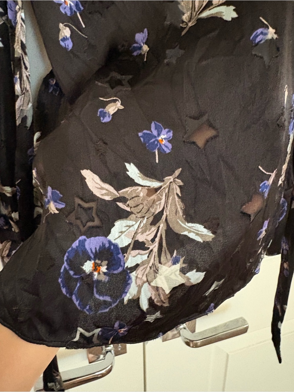 Rebecca Taylor 100% silk floral blouse - Picture 4 of 4